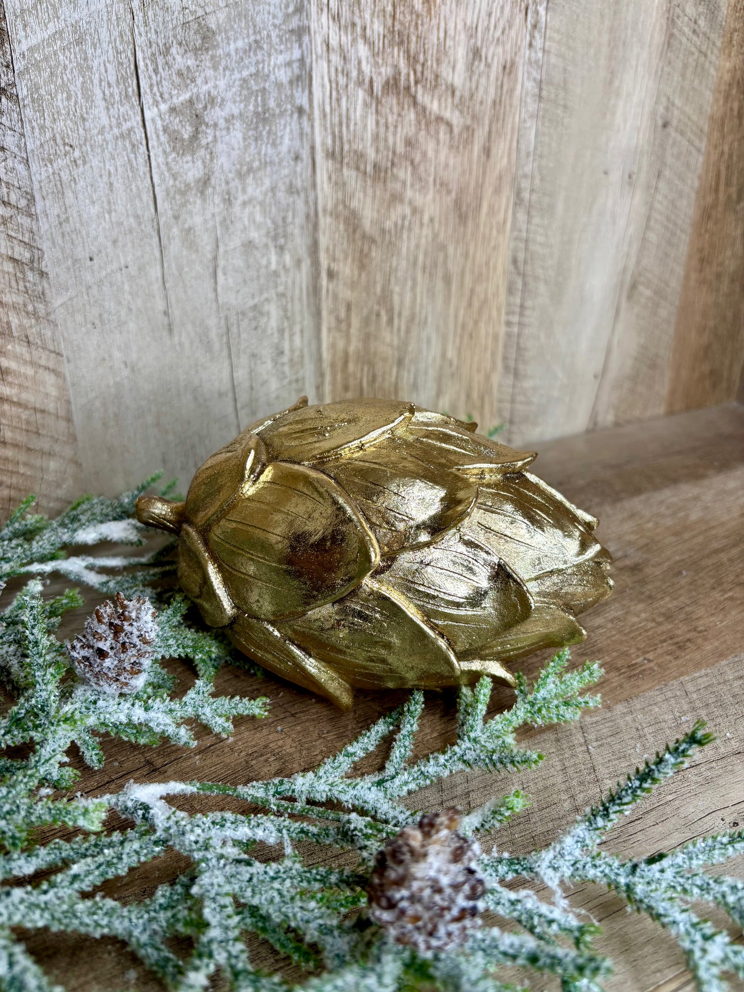 6.5"L GOLD ARTICHOKE DECOR