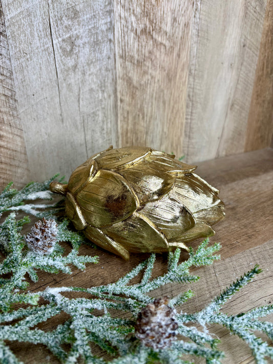 6.5"L GOLD ARTICHOKE DECOR