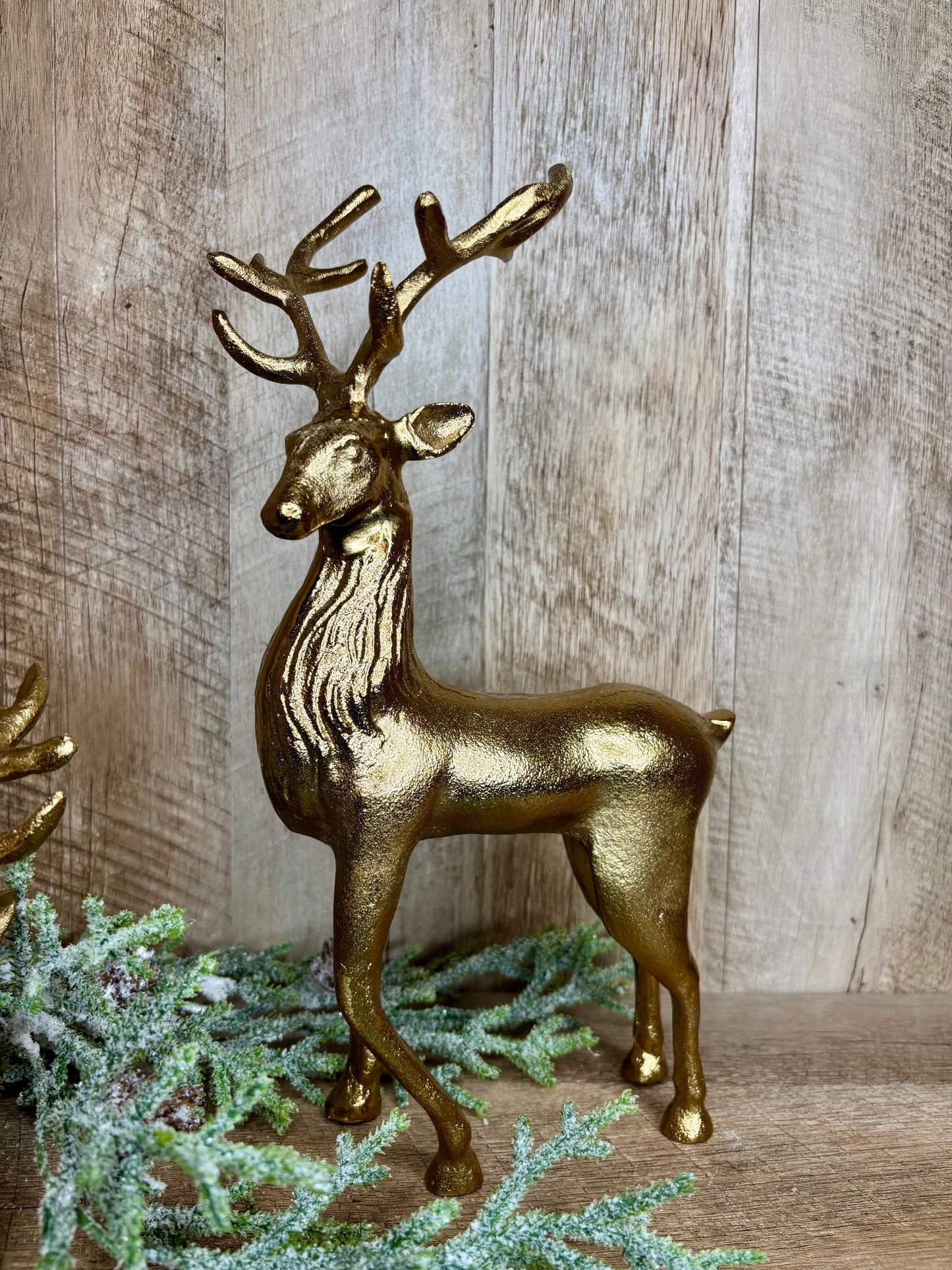 14.5" GOLD BENT LEG STANDING REINDEER
