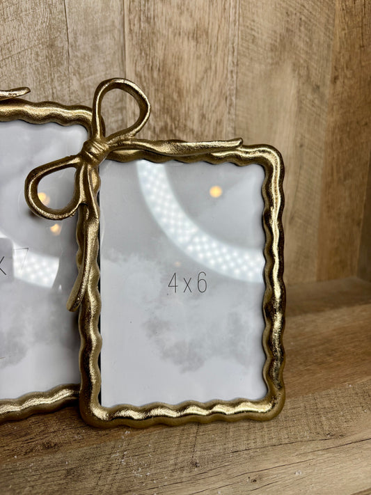 4 X 6 GOLD RIBBON PHOTO FRAME