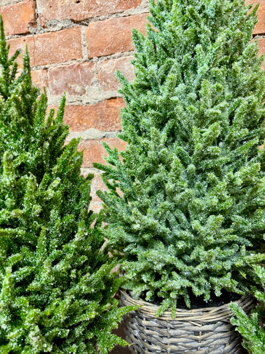 24" GLITTER TOPIARY IN BASKET