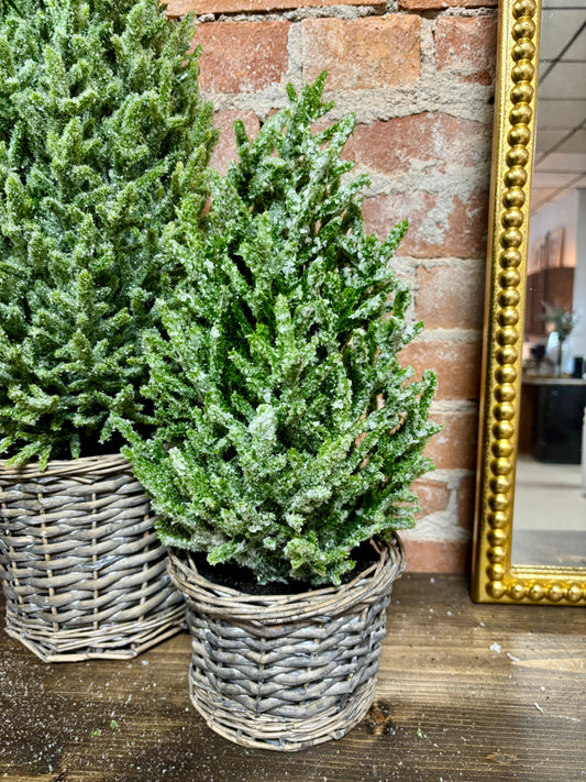 16" GLITTER TOPIARY IN BASKET