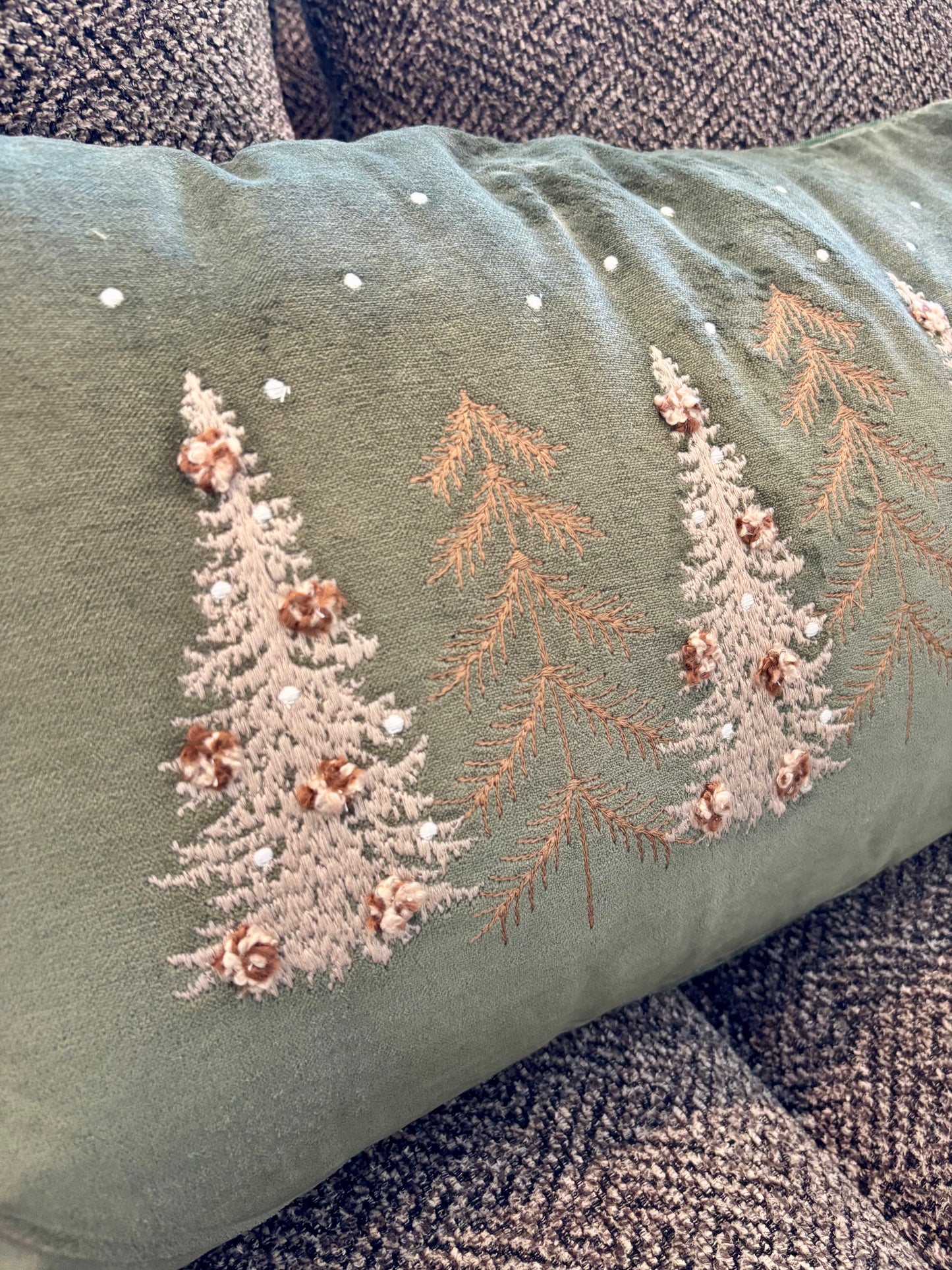 12" X 20" VELVET PINES PILLOW