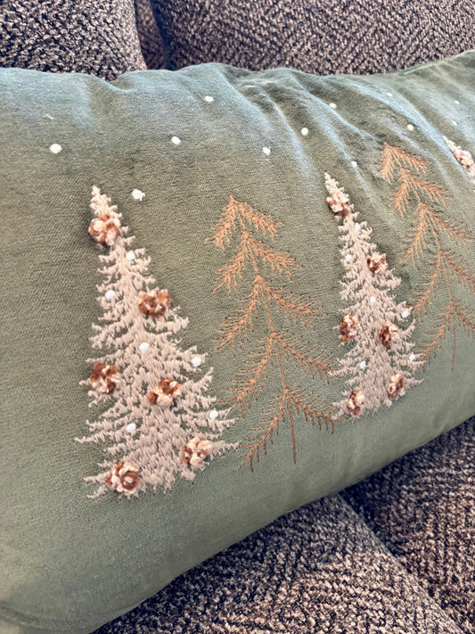 12" X 20" VELVET PINES PILLOW