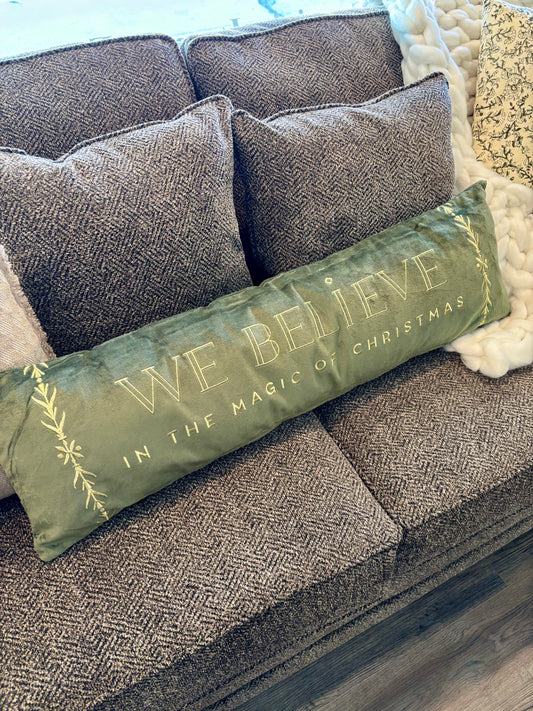 10" X 36" VELVET BELIEVE PILLOW