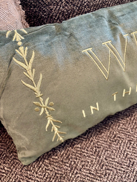 10" X 36" VELVET BELIEVE PILLOW