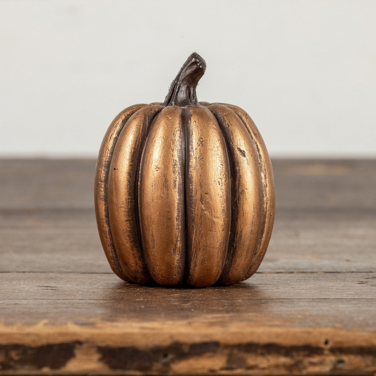 4" Gold Tall Pumpkin