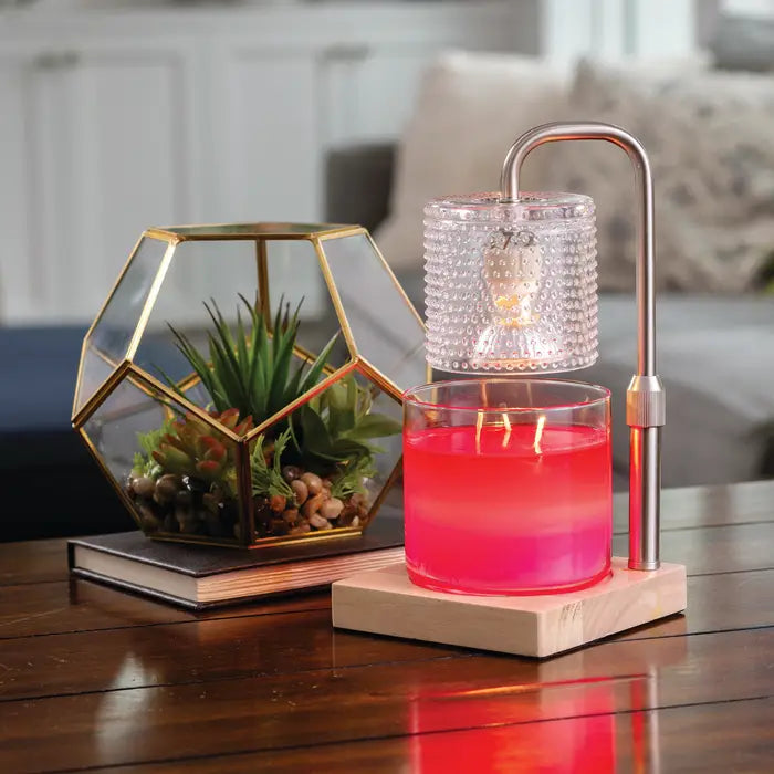 Silver Hobnail Candle Warmer Lamp