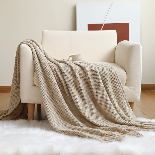 Textured Knit Throw Blanket