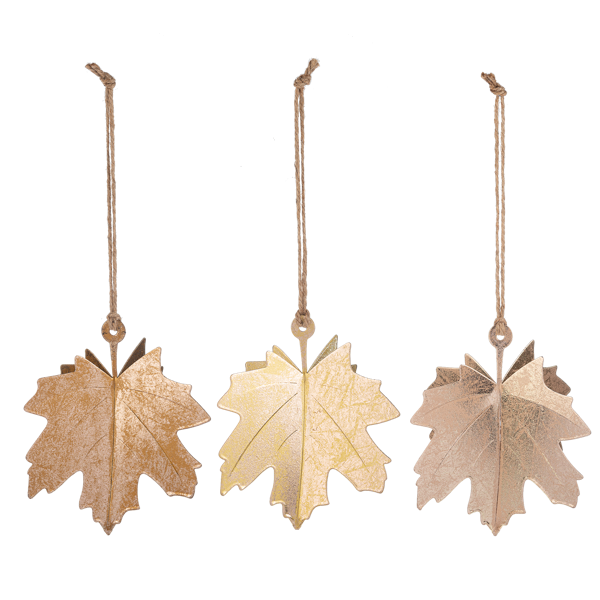 Metallic Maple Leaf Ornament
