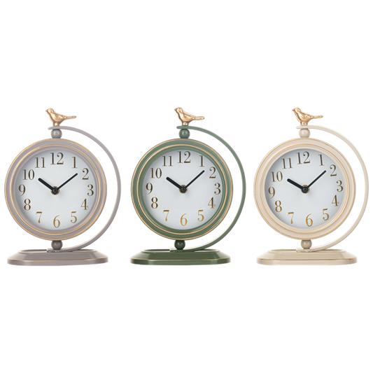 Desk Clock with Bird Finial