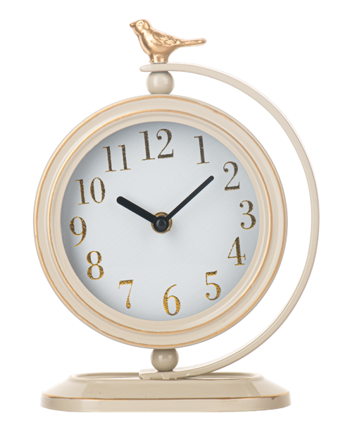 Desk Clock with Bird Finial