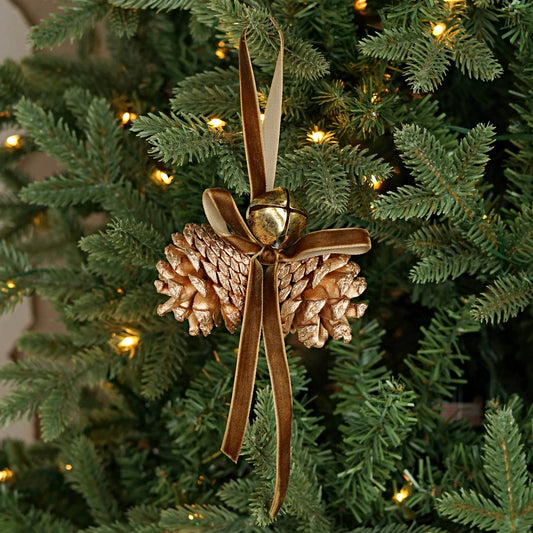 Gold Blossom Pinecone