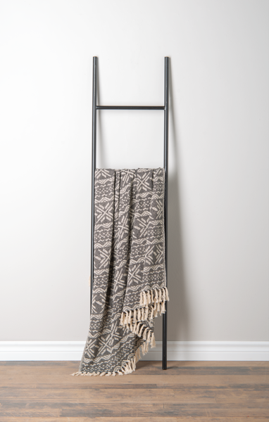 Black and Natural Throw