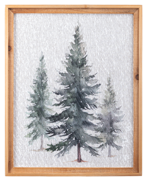Watercolor Evergreen Wall Decor