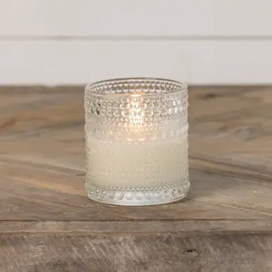 Dotted Glass 3D Flame Candle