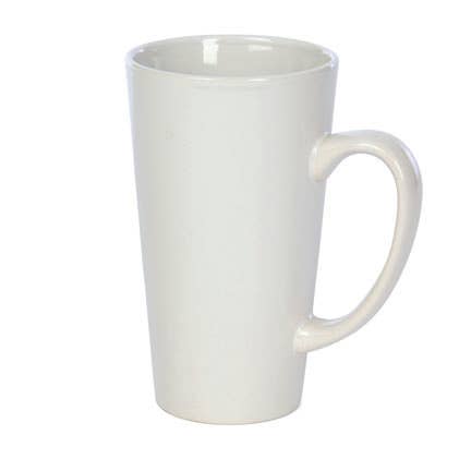 Stoneware Tall White Mug
