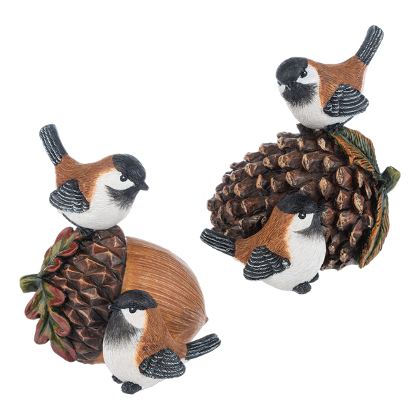 Acorn + Pinecone Bird