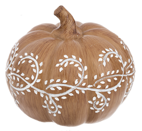 Scroll Work Pumpkin Figurines