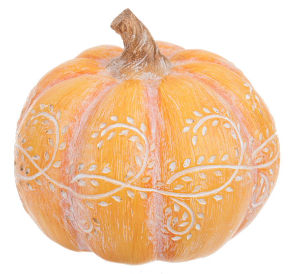 Scroll Work Pumpkin Figurines