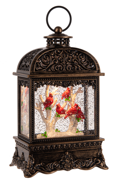 Light Up Shimmer Cardinal Lantern
