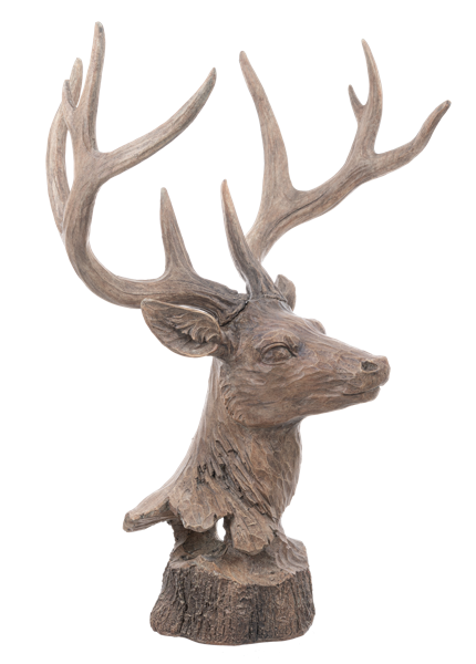 Carved Deer Bust