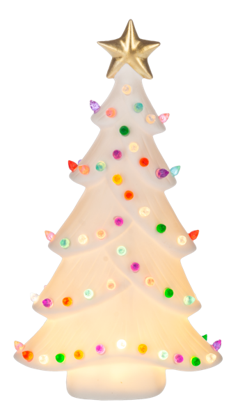 Light Up White Tree Set of 3