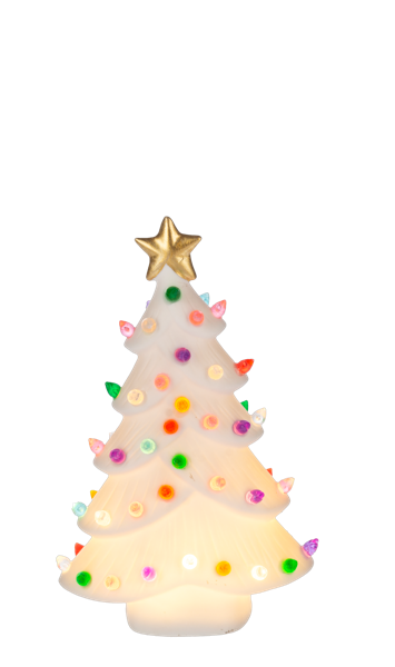 Light Up White Tree Set of 3