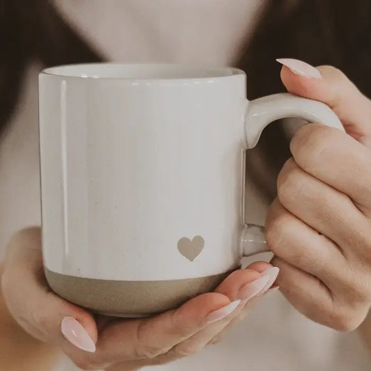 Heart Stoneware Coffee Mug