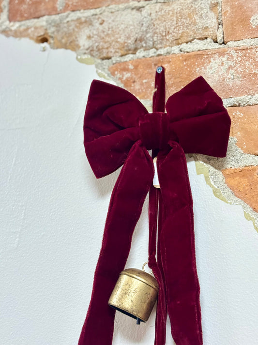Burgundy Velvet Bell Hanger
