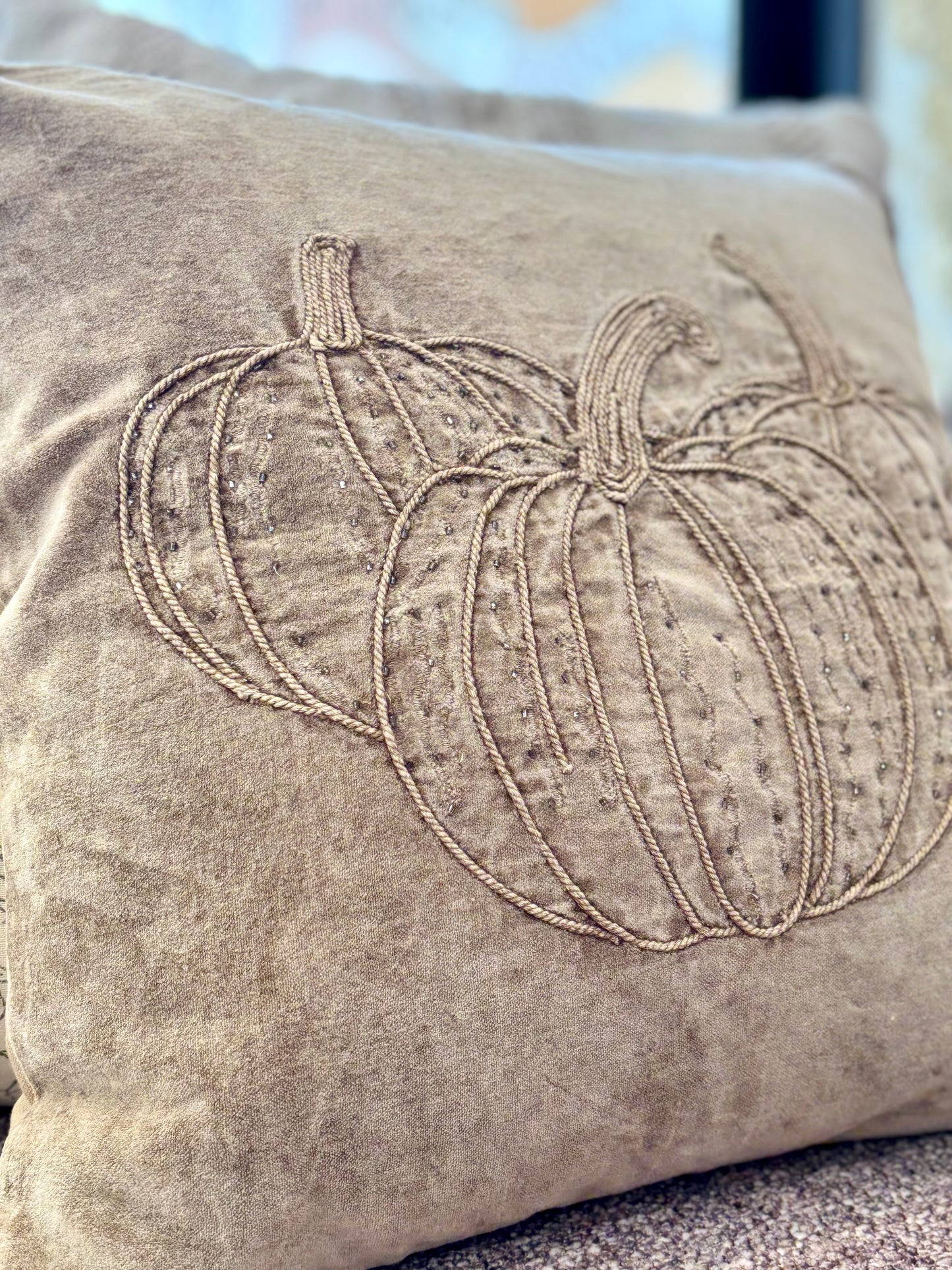 Tan Pumpkin Pillow