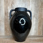 GLOSS BLACK HANDLE VASE