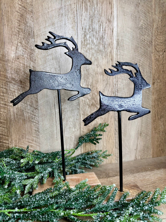 CHRISTMAS DEER STAND S/2