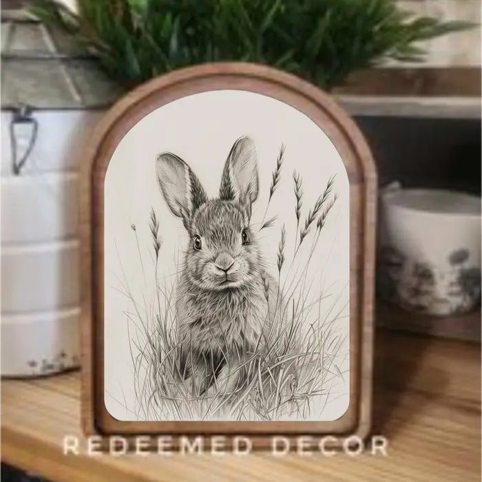 Bunny Sketch Framed Art