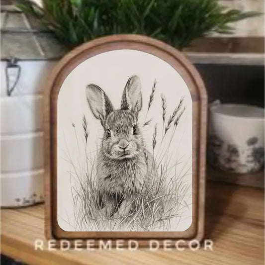 Bunny Sketch Framed Art