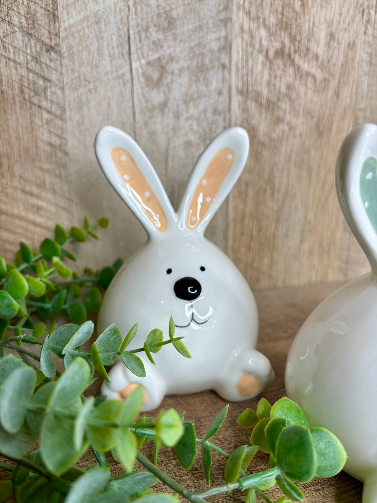 CERAMIC POLKA DOT BUNNY