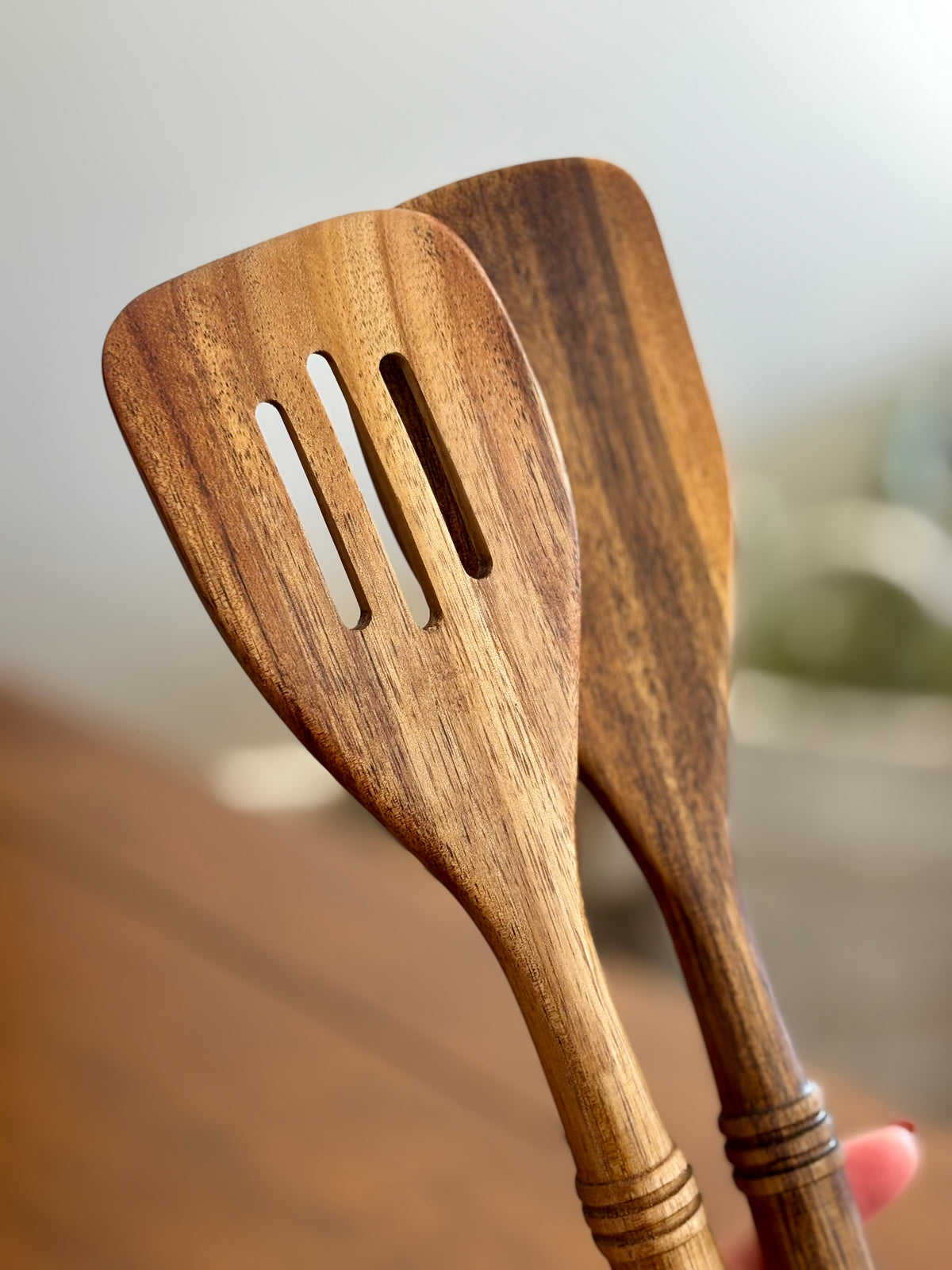 2pc Wood Spatula Set