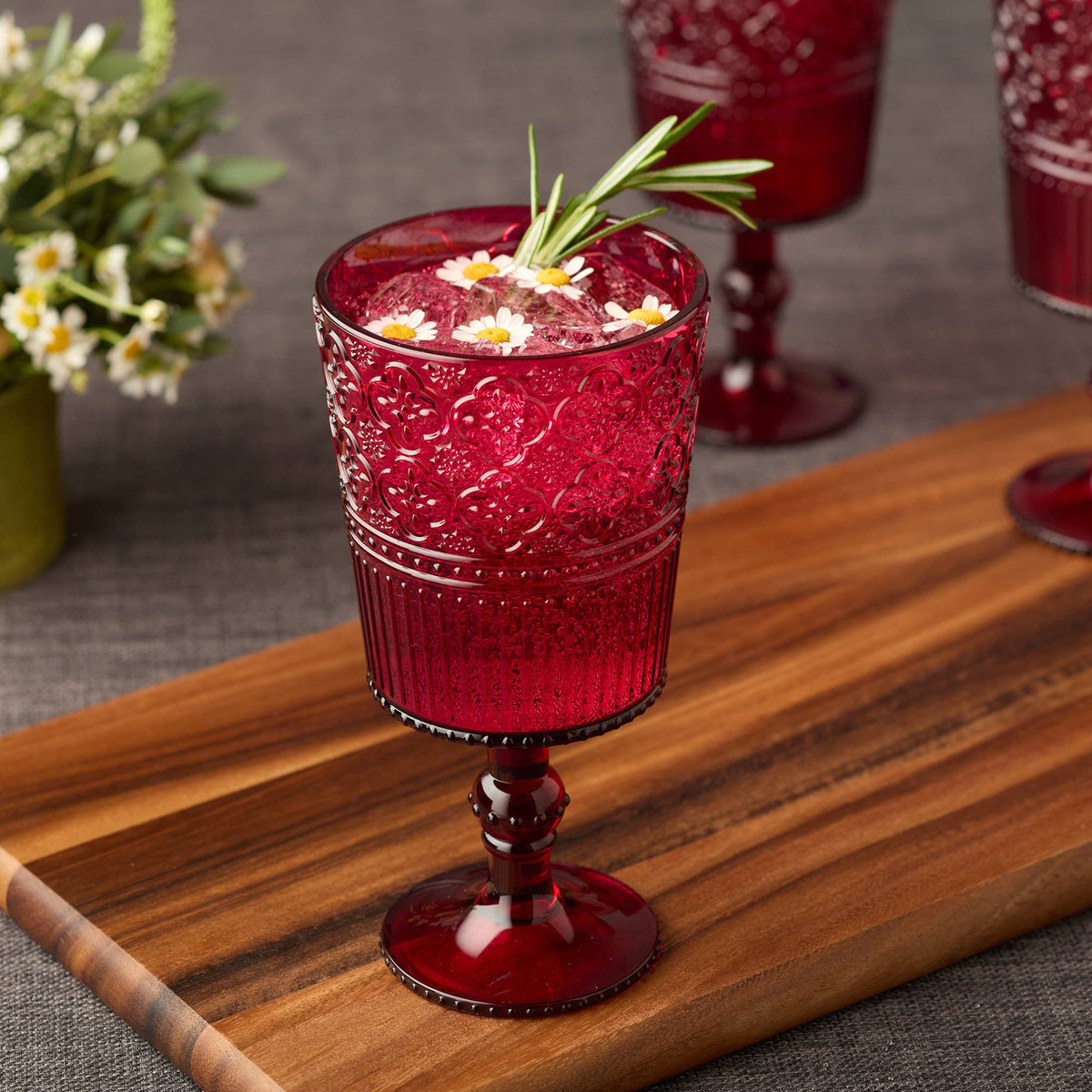 Ruby Acrylic Goblet