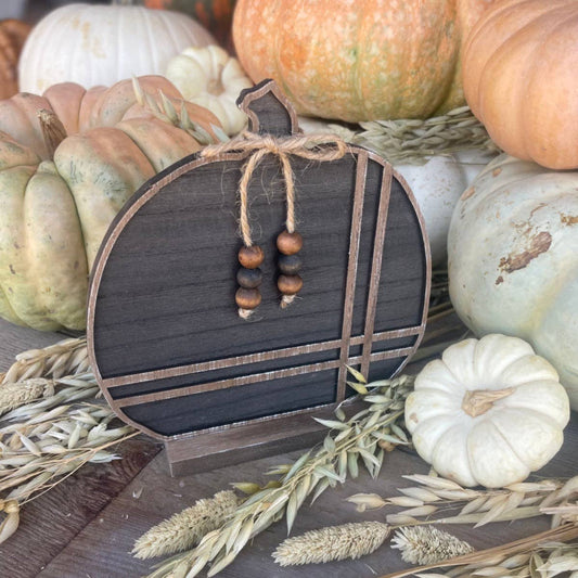 Wood Striped Pumpkin