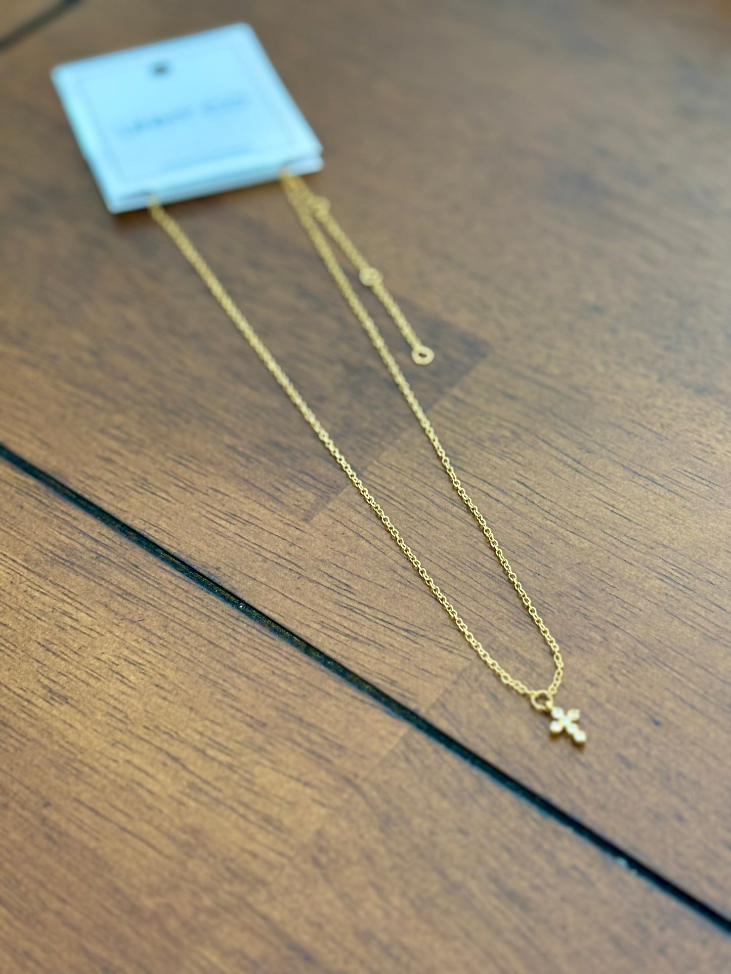 Carly Cross CZ Necklace