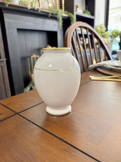 Gold Accent White Vases
