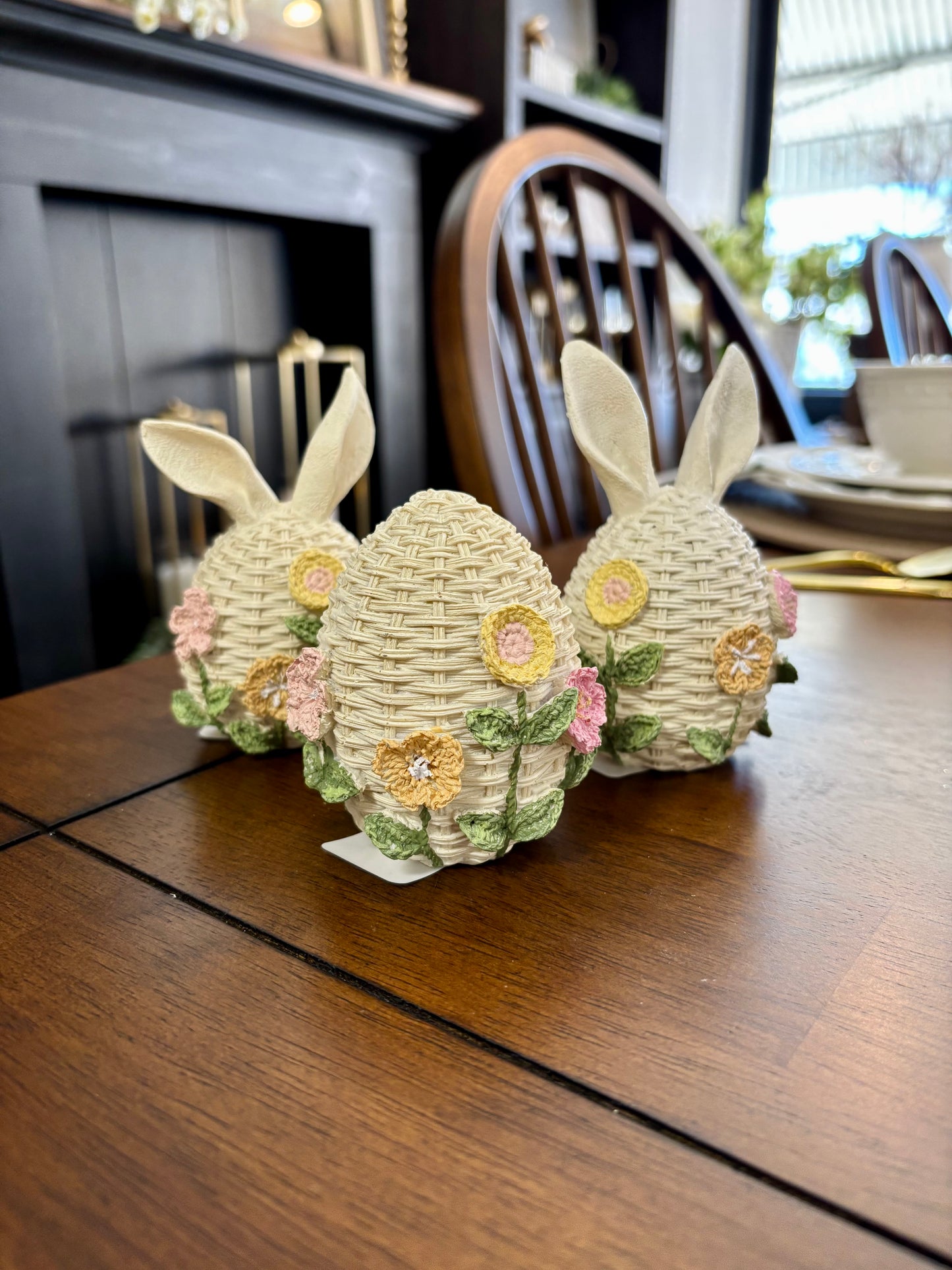 Wicker Easter Egg Bunny