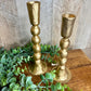 S/2 GOLD BALL CANDLESTICK HOLDERS