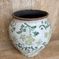 GREEN FLORAL VASE