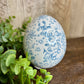 BLUE FLORAL DOLOMITE EGG