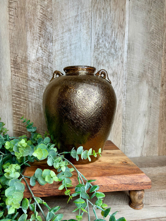 BRONZE CERAMIC VASE