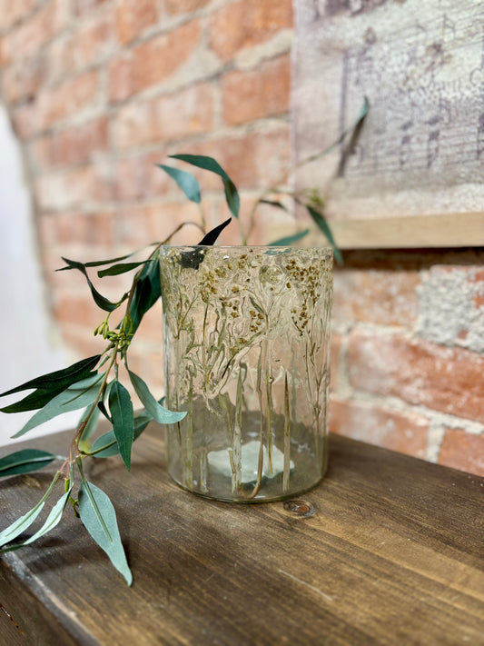 PRESSED BABY'S BREATH JAR