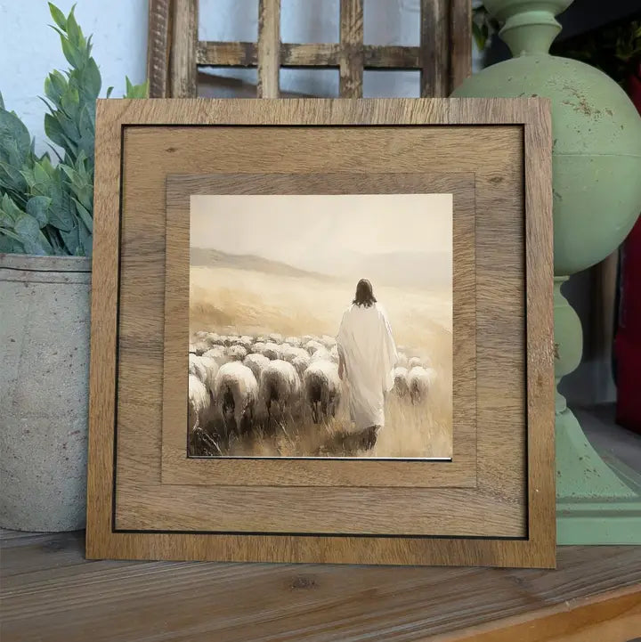 Jesus Sheep Framed Art