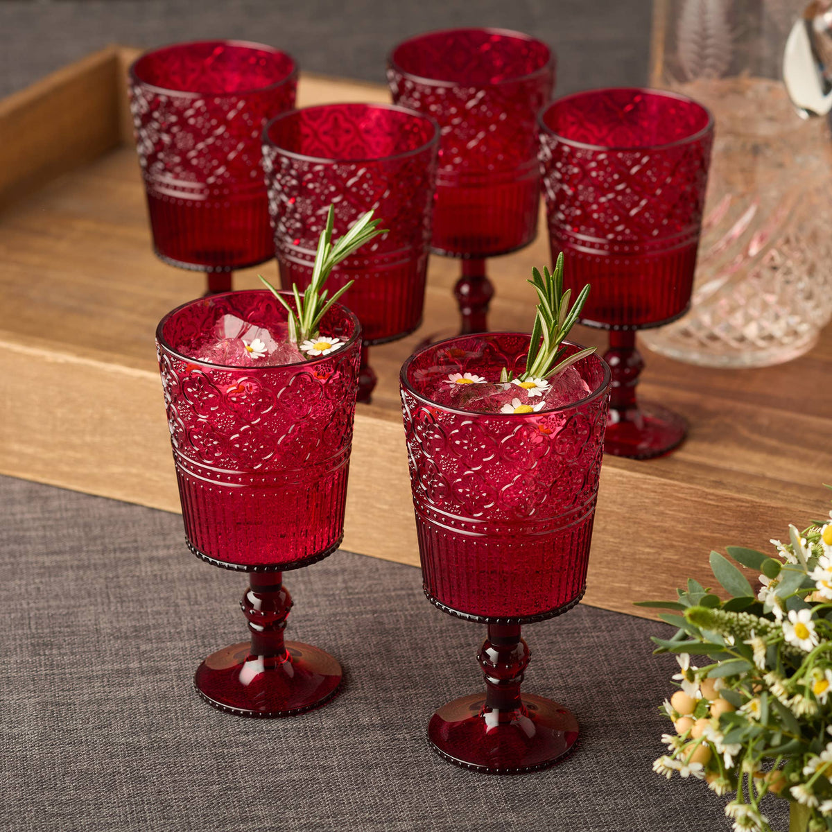 Ruby Acrylic Goblet