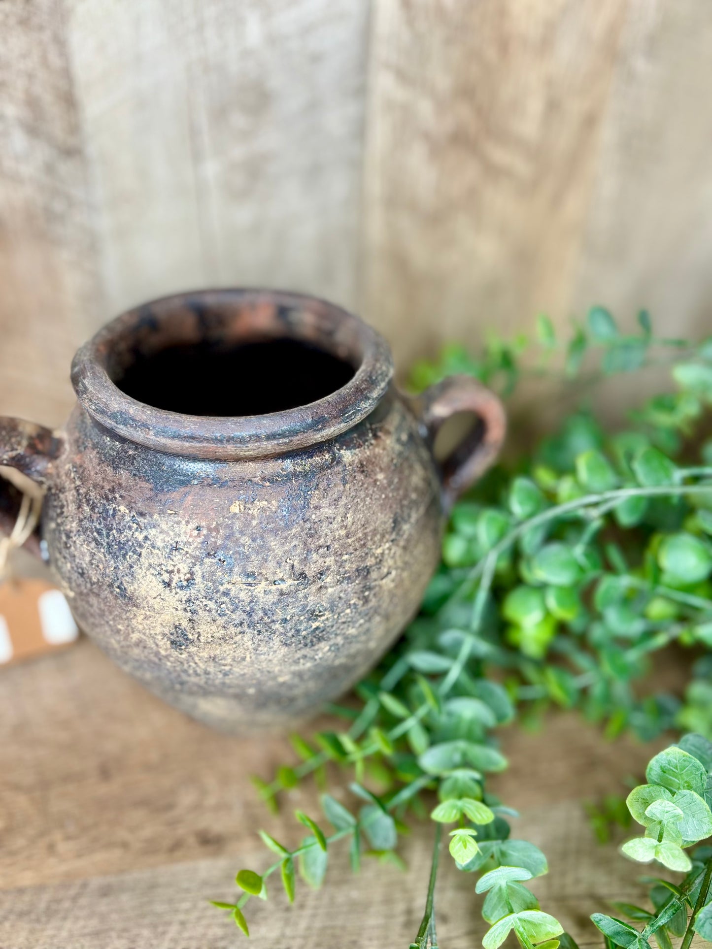 RUSTIC BROWN TERRA COTTA VASE
